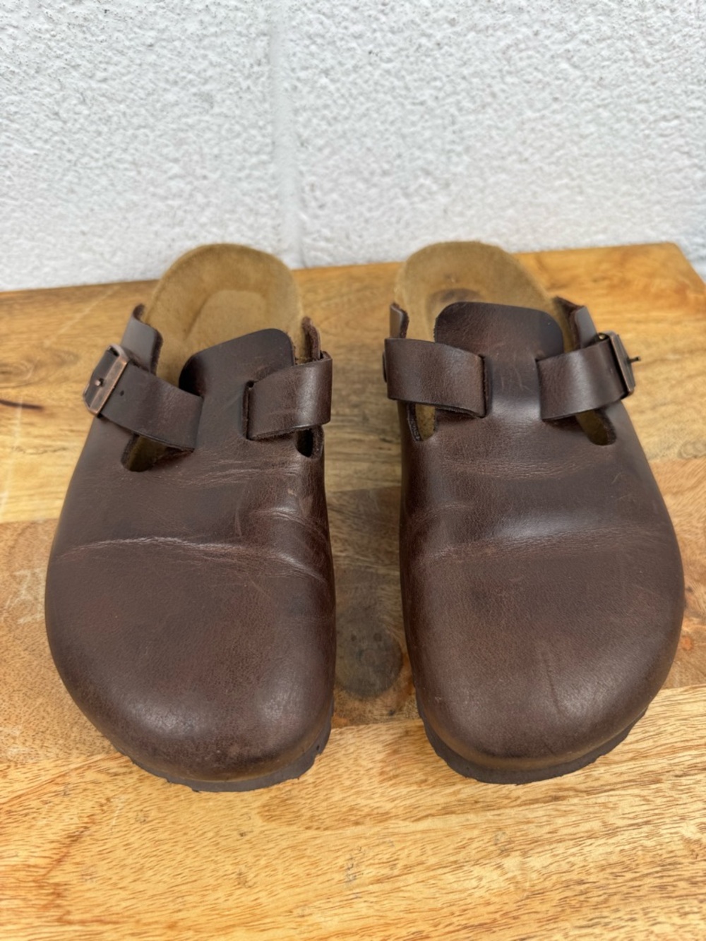 Birkenstock Boston Leather Clogs Brown Size 38 / US 7-7.5 - Picture 8 of 10